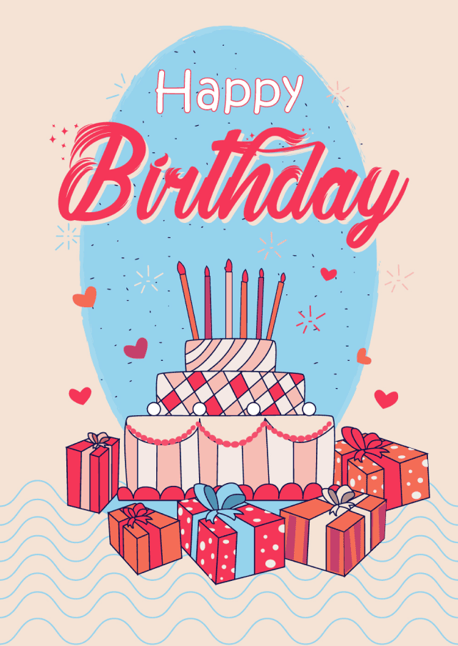 Birthday card design 9
